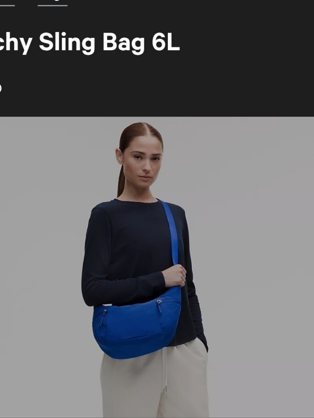 lululemon athletica Slouchy Sling Bag in Royal Blue - Picture 3 of 6